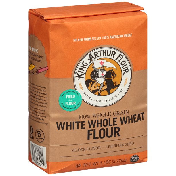 2 Pack King Arthur Flour White Whole Wheat Flour 5 Lb Bag Walmart Com