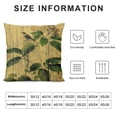 thumbnail image 5 of Orinice  Summer Plant Throw Pillow Covers Vintage Wooden Background with Green Botany Leaves Flowers Print Decorative Cushion Cover Accent Square Pillow Case  White, 5 of 5