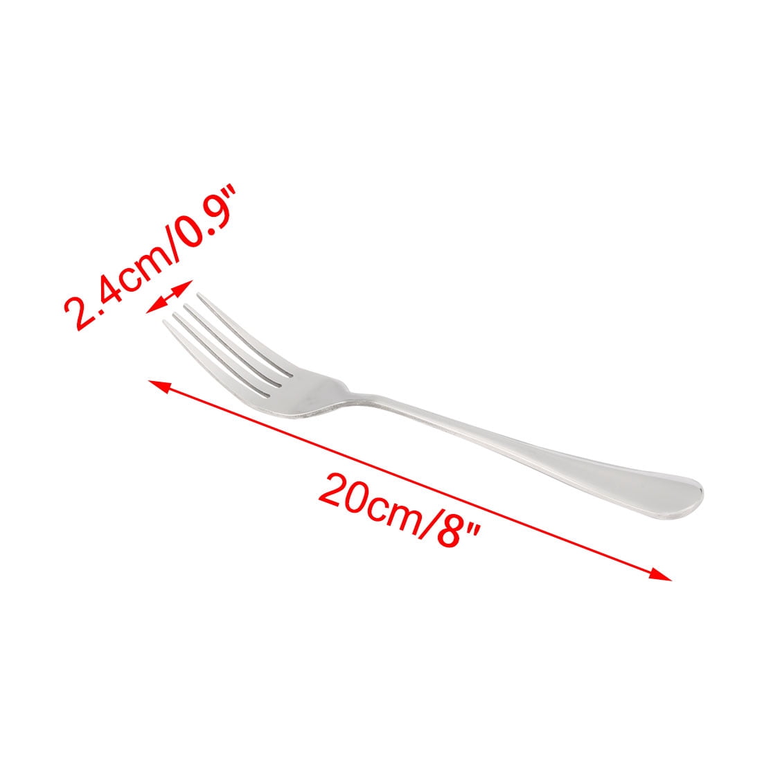 Unique Bargains Stainless Steel Forks 6 Pcs Salad Dinner Forks for Dining 8"