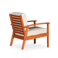 thumbnail image 5 of Deep Seat Eucalyptus Chair , Environmentally Friendly Wood Chair with Finish and Cushions,Noise Free, Natural + Navy, 5 of 5
