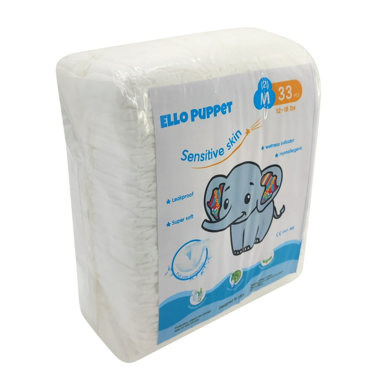 Ello Puppet Hypoallergenic Baby Diapers Unscented 7 Layers of