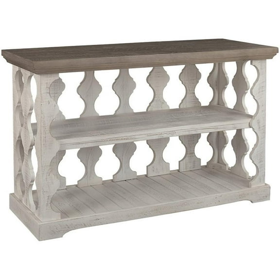 Bowery Hill Console Table in Gray and White