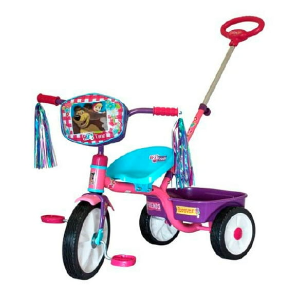 Triciclo R12 para niña barra y bolsa