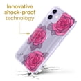 thumbnail image 3 of Case Yard iPhone-12-Mini Case Clear Soft & Flexible TPU Ultra Low Profile Slim Fit Thin Shockproof Transparent Bumper Protective Cover Drop Protective Cell Phone Cases (Pink Roses Pen), 3 of 8