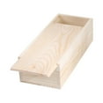 thumbnail image 2 of Boîte en Bois Non Fini Portable Vide Rectangulaire Boîte de Rangement en Bois Conteneur avec, 2 of 8