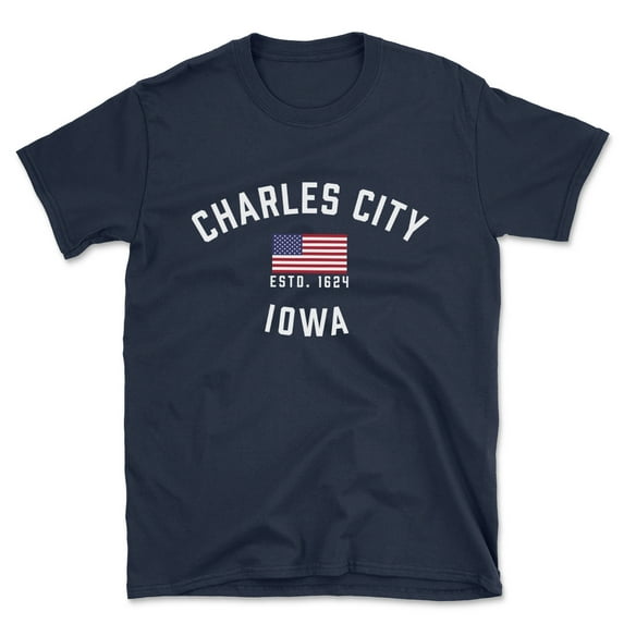 Charles City Iowa Patriot Men's Cotton T-Shirt