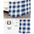 thumbnail image 3 of Navy Blue Plaid Wrap Around Bed Skirts for Queen Bed 18" Drop,Bed Skirt with Adjustable Elastic Belt Dust Ruffle Bed Valance for Bedroom Hotel Spring Farmhouse Buffalo Checkered Bed Frame Cover, 3 of 7