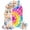 Multi, variant on Colorful Boho Arch Backdrop Cover 4x1.65 Ft, Spandex Wedding Arch Stand Cover, Pink Yellow Blue Green Tie Dye Abstract Art Round Top Stretch Fitted Background Covers for Birthday Ceremony Party Decor