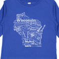 thumbnail image 4 of Inktastic Wisconsin State Word Salad Boys or Girls Long Sleeve Toddler T-Shirt, 4 of 5