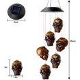 thumbnail image 2 of Solar Wind Chimes Light Outdoor Wind Wind Chime Light Chime Light LED Colour Changing Lamp Head Bone Wind Light Halloween Garden Decor Skull, 2 of 9