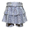 thumbnail image 5 of UAYOTSE Girls Metallic Skirt with Built-in Shorts Ruffle A Line Skirt for Girls Party Birthday,Sizes 12-14 Years, 5 of 6