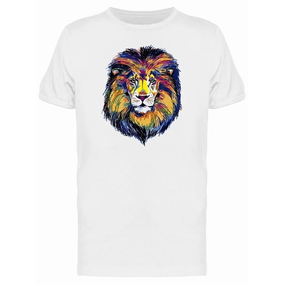 Colorful Print, Lions Head Tee Men's -Image by Shutterstock
