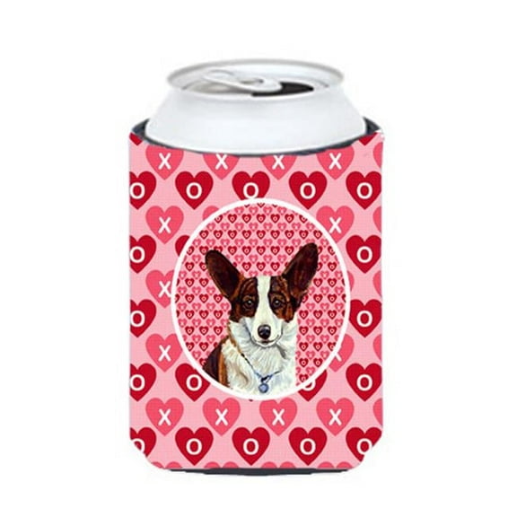Corgi Valentines Love And Hearts Can Or Bottle Hugger - 12 oz.