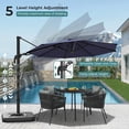 thumbnail image 3 of 10 Feet Patio Umbrella, Outdoor Cantilever Round Umbrella with Creative Swivel Handle and Easy Tilt, Windproof Offset Umbrella with 360° Rotation Patio Umbrellas for Garden Backyard Pool, 3 of 8