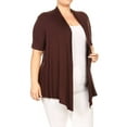 thumbnail image 2 of Women's Plus Size Casual  Open Front  Short Sleeve Cardigan, 2 of 5