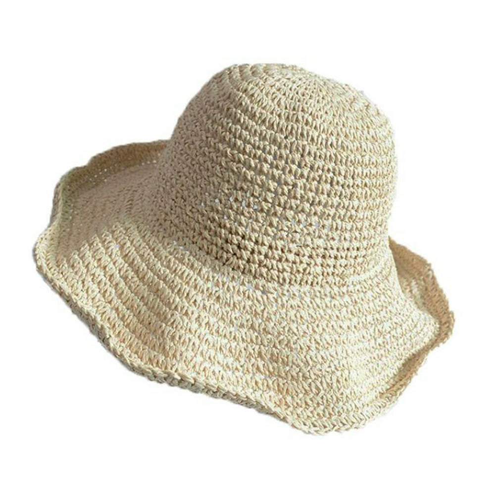 SUNSIOM Ladies Summer Sun Hats Women Panama Straw Beach Hats Foldable