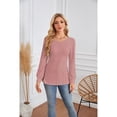 thumbnail image 3 of Womens Long Sleeve T Shirts Casual Loose Round Neck Tops Fall Tunic Shirts, 3 of 3