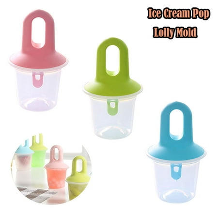 

tooloflife Kids DIY Ice Cream Pop Lolly Mold Free Popsicle Mold Ice Cubes Reusable in Summer