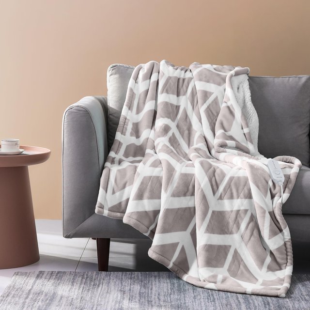 VENTIMI Electric Blanket Heated Throw, 50" x 60"