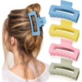 thumbnail image 1 of XINQIHANG Hair Claw Clips Hair Clips Claw Clips for Thick Hair Matte Rectangular Hair Clips for Women Y2K Accessories Large Hair Clips Big Hair Clips Hair Clips for Thick Hair Cute Stuff Hair Clip, 1 of 7