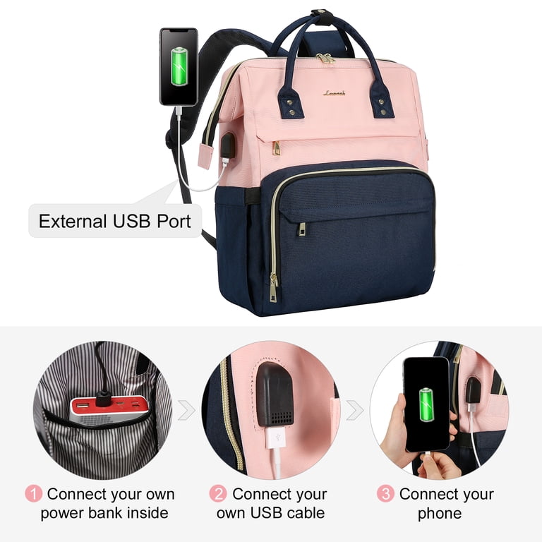 NWT Lovevook Blush Pink Backpack USB Charging Port Amazon.com: LOVEVOOK Laptop Backpack for Women, 15.6 Inch  main image 3