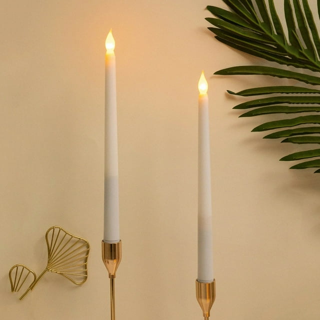 Yhmxh Home Essentials Home Appliances Flameless Candles 2-Pack Blinking Realistic LED Battery Powered Decorative Candles For Wedding Party Home Decor Candle Lamp