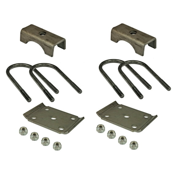 Trailer Axle U-Bolt Mounting Kit For 3,500 lb Axles with 2-3/8 Inch Round Tube Diameter