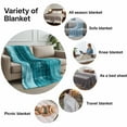 thumbnail image 6 of Throw Blanket for Couch Oil Painting Soft Fleece Flannel Blankets Cozy Lightweight Blanket for Home Sofa Living Room Oil Painting Teal Bed Throws 50" x 60", 6 of 9