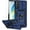 Navy Blue, variant on for Samsung Galaxy S21 FE 5G Case with Camera Lens Cover HD Screen Protector, Military-Grade Drop Tested Magnetic Ring Holder Kickstand Protective Phone Case for Samsung Galaxy S21 FE 5G (Silver )