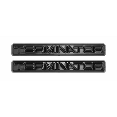 Mustang Long Tube 2003 & 2004 Cobra SVT Terminator Emblems with All Black Finish - 5