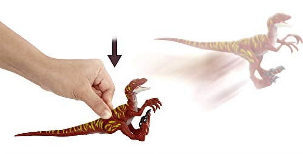 Jurassic World Savage Strike Velociraptor Action Figure, Dinosaur Toy with Attack Move