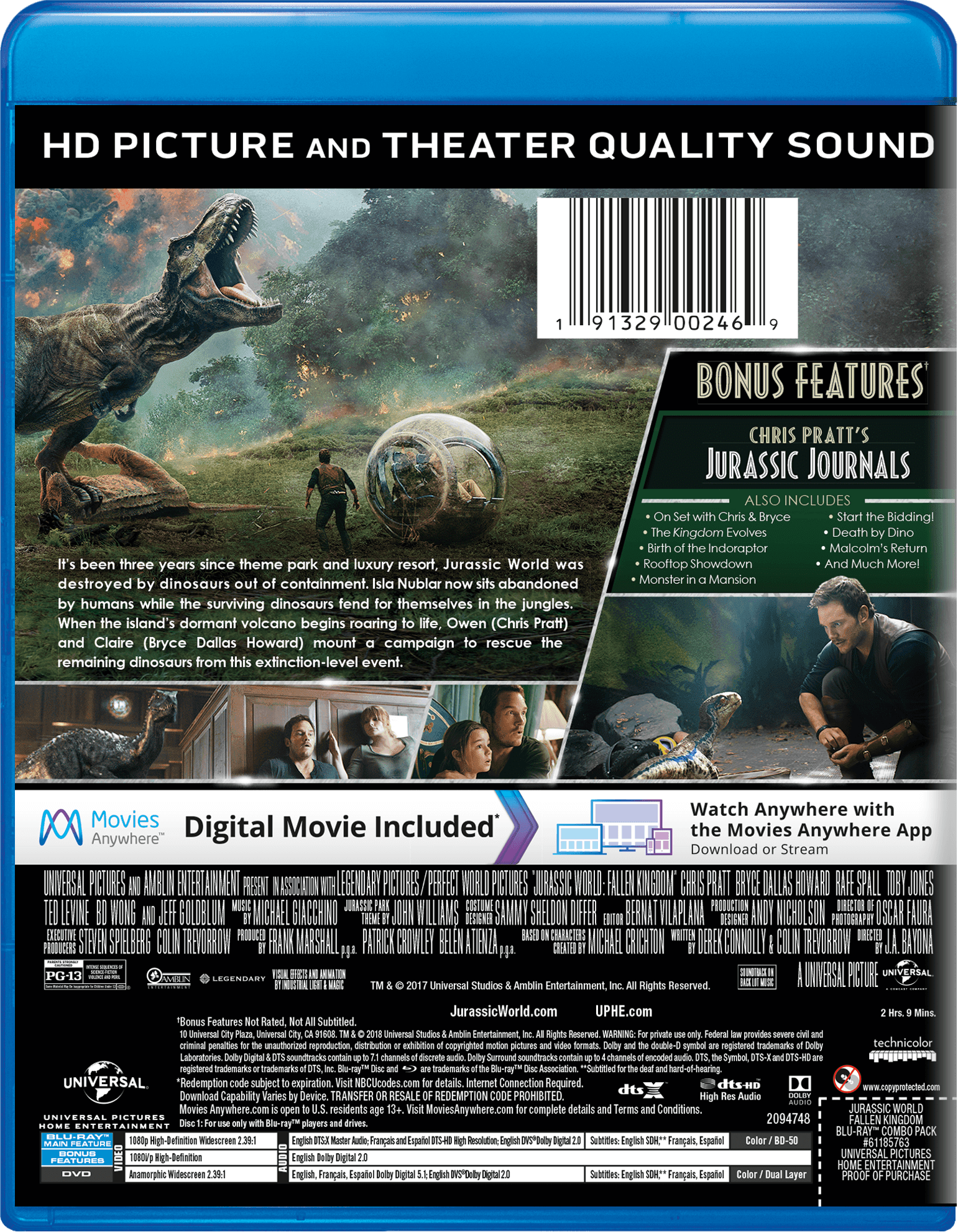 Jurassic World: Fallen Kingdom (Blu-ray + DVD )
