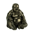 thumbnail image 1 of Statue Bronze Laughing Buddha Tenant des Perles et un Sac, 1 of 3