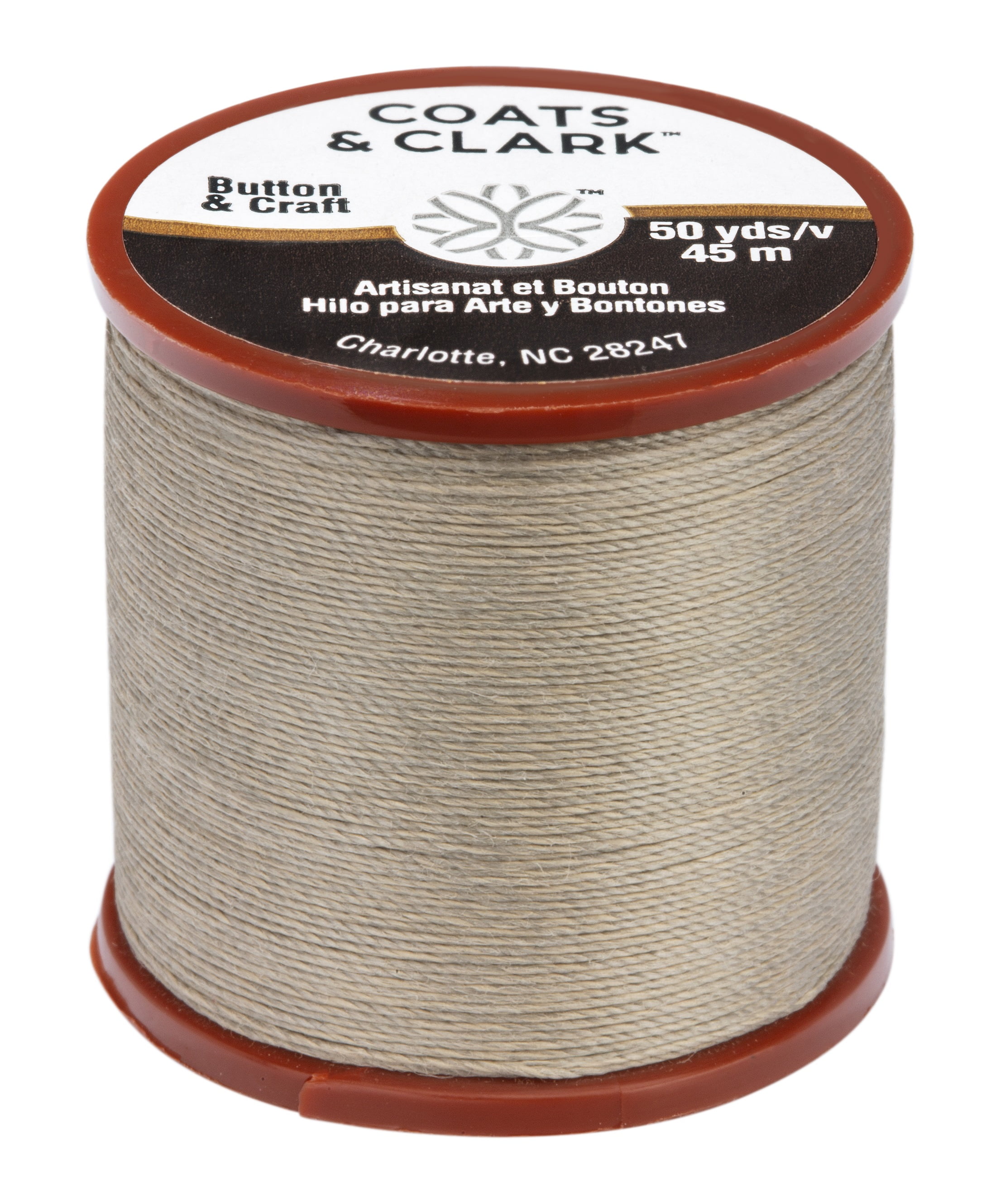 (4 pack) Coats & Clark Dual Duty Plus Button & Craft Thread, 50 yards/45 meters, Dogwood.