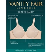 Vanity Fair Lingerie Womens Beauty Back Full Figure Smoothing Wireless Bra, Style 71380