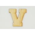 thumbnail image 1 of 1 Pc, 12 Inch X 1/4 Inch Thick Collegiate Font Wood Letters V Easy To Paint Or Decorate For Indoor Use Only, 1 of 2