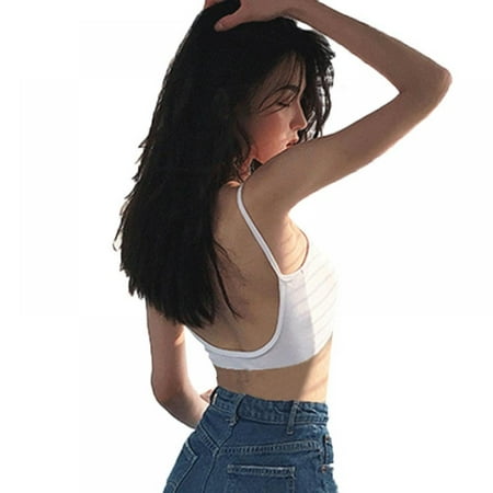 

Women/Girls Wire-free Padded Triangle Backless Bra A-B Cup