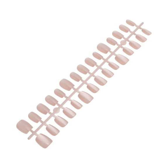 Unique Bargains 1 Pc Women's Full Coverage Fake Nails Plating XS Pink