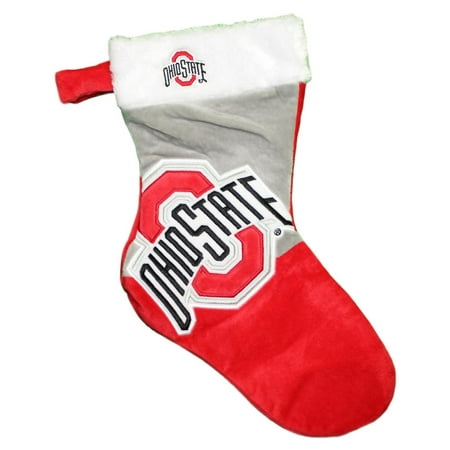 Forever Collectibles Nfl Stocking - Ohio State Buckeyes 2018 NCAA Basic Logo Plush Christmas Stocking