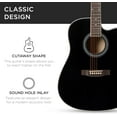 thumbnail image 6 of HarmonyStrings 41in Beginner Acoustic Guitar Full Size All Wood Cutaway Guitar Starter Set w/Case, Strap, Capo, Strings Black, 6 of 7