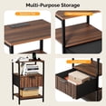 thumbnail image 6 of JOYMOR Fluted Nightstand, Fabric Dresser with 2 Drawers and 1 Shelf, Bedside Table, End Table with Charging Station, Nightstand for Indoors, 6 of 9