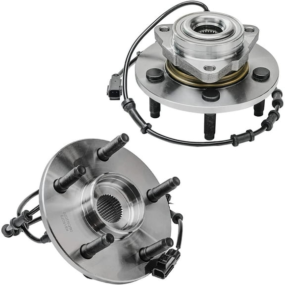 Detroit Axle - 2 Front Wheel Bearing Hubs for 2002-2005 Dodge Ram 1500, Replacement 2003 2004 Ram 1500 4-Wheel ABS Wheel Bearing and Hubs Assembly, Pair Hubs