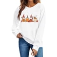 thumbnail image 2 of JOANKDMI Women's Fall Graphic Pullover Sweatshirt Cute Autumn Gnome Coffee Latte Print Crewneck Drop Shoulder Long Sleeve Casual Thanksgiving Holiday Lounge Tops, 2 of 4