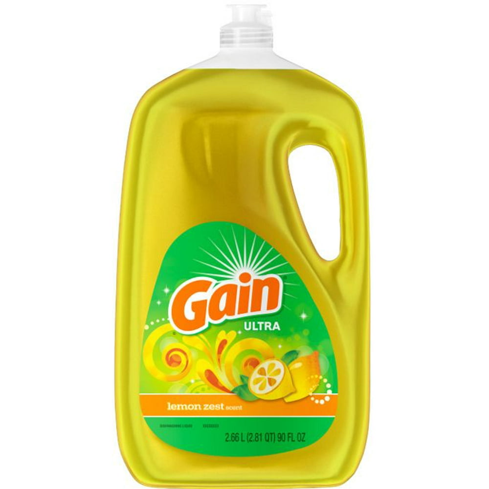 Product Of Gain Ultra Lemon Zest Dishwashing Liquid Dish Soap 90 fl. oz