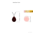 thumbnail image 3 of ANGARA Natural V-Bale Pear-Shaped Garnet Solitaire Pendant in 14K White Gold for Women (Size-7x5mm) | January Birthstone, Birthday, Anniversary, Jewelry Gift for Women | Natural Garnet Necklace, 3 of 9