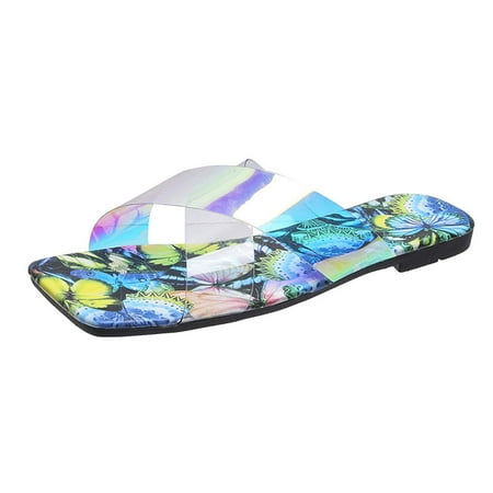 

Lyinloo Women s Sandals Home Summer Female Ladies Beach Shoes Women Casual Flat Slippers Green 36