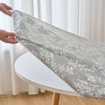 thumbnail image 3 of Round Fitted Vinyl Tablecloth with Flannel Backing, Elastic Edge Waterproof Table Cloth Plastic Table Cover for Indoor & Outdoor, 3 of 6