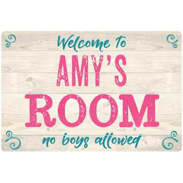 AMY'S Room Kids Bedroom Sign 8x12 Metal Sign 208120089174 - Walmart.com ...