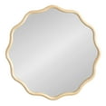 thumbnail image 6 of Kate and Laurel Talma Boho Round Scalloped Wall Mirror, 30 Inch Diameter, Natural Wood, Modern Circle Mirror with Solid Poplar Wood Frame and Rounded Frame Profile, 6 of 8