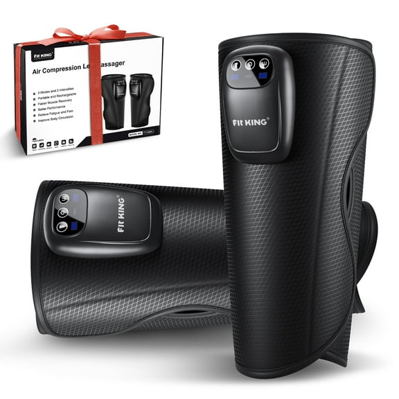 FIT KING Cordless Leg Massager, Calf Massager for Circulation with 3 Modes 3 Intensities for On-the-Go Relief FSA/HSA Eligible